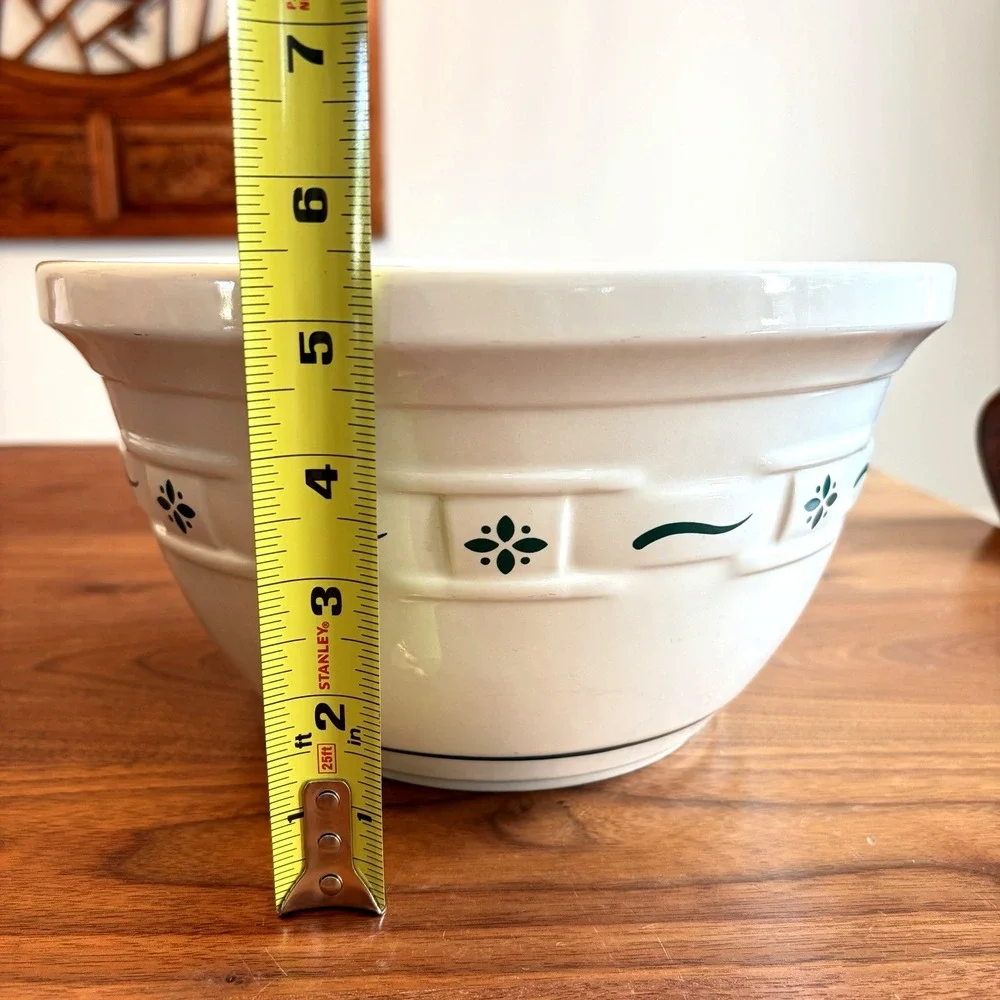 Longaberger Pottery Green Woven Traditions Large 10
